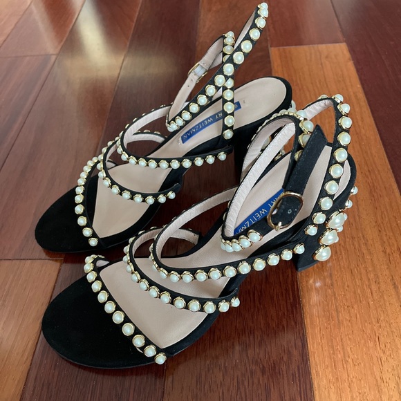 Stuart Weitzman peridot pearly sandals never worn - Picture 6 of 8